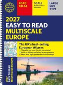 2027 Easy to Read Multiscale Europe Atlas A4 SP 