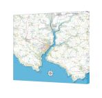 Canvas map - Salcombe