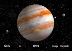 3D Postcard - Jupiter (with the Galilean Moons) - Small
