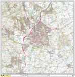 Wall map | Wrexham | 1:16000 | Encapsulated